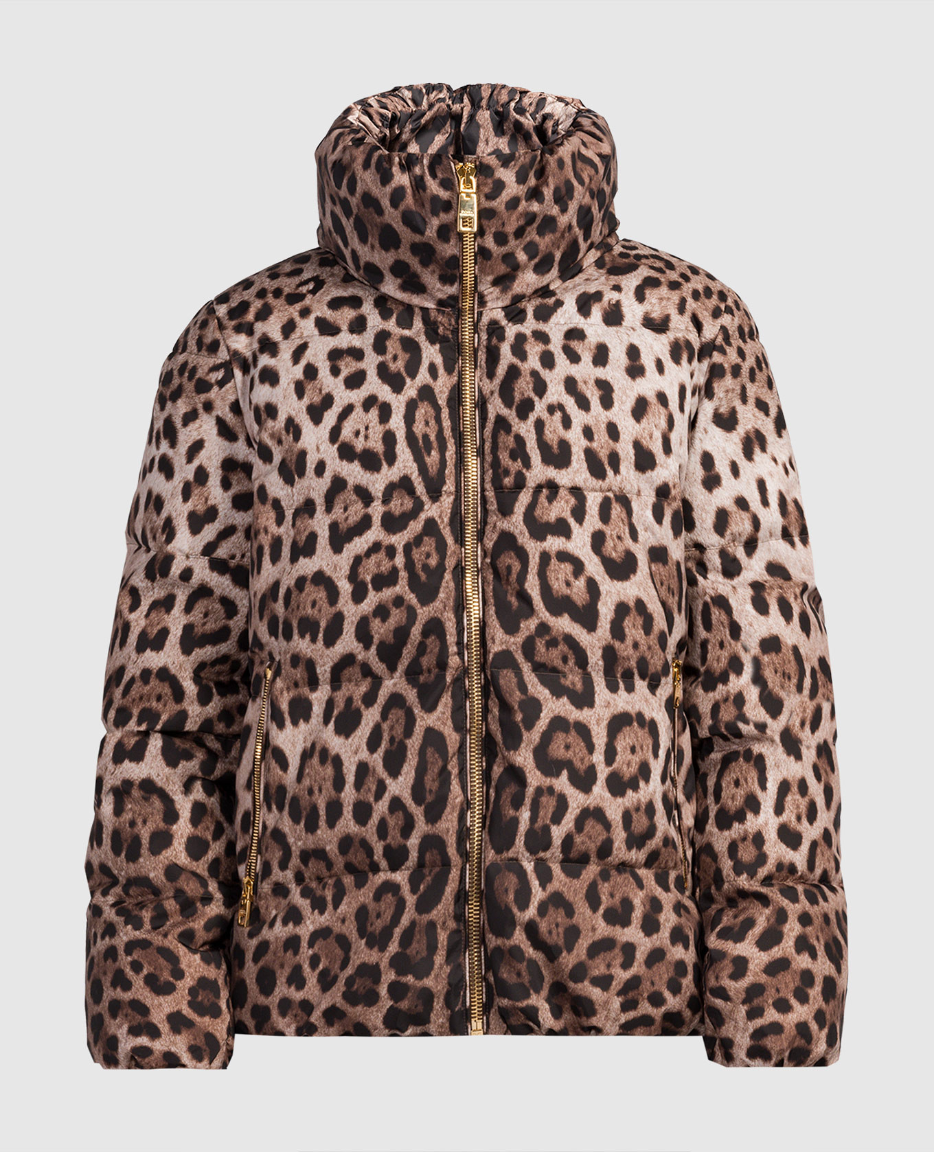 Brown jacket in animalistic print dolce&gabbana