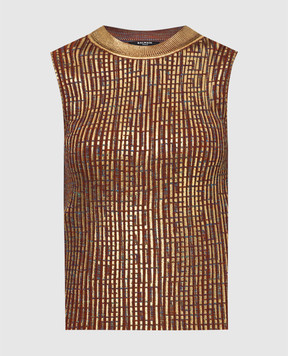 Balmain Metallic top XF1AG007KB29
