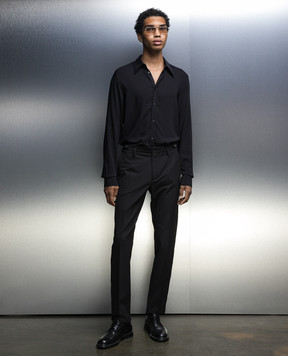 Dolce&Gabbana Black chiffon shirt G5IX8TFURG4