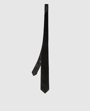 Stefano Ricci Children's black tie made of silk with pleating YCP12UUNIR