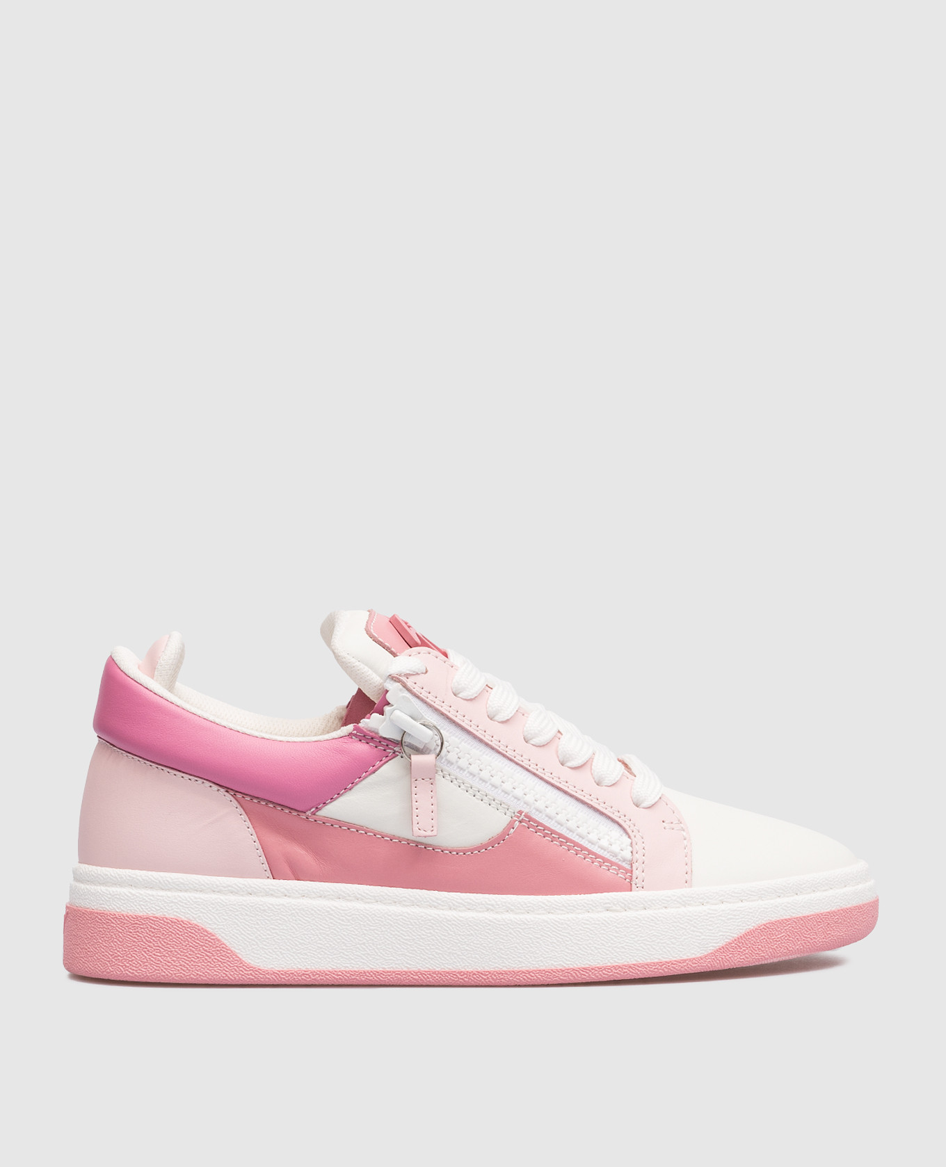 

Gz94 pink leather sneakers with metallic logo Giuseppe Zanotti