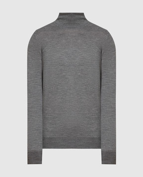 Brunello Cucinelli Gray wool and cashmere golf M2400103
