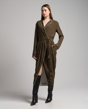 Philosophy di Lorenzo Serafini Brown pea-scented dress A04387153