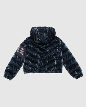 Moncler ENFANT Vonnes baby blue down jacket with logo 1A0002553A3H46