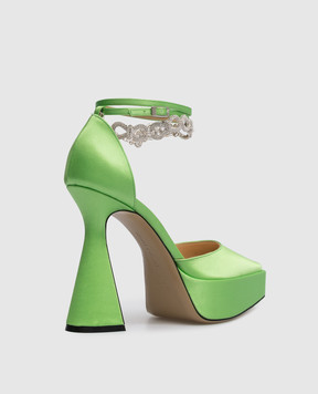 Mach&Mach Green sandals with crystals S0124CRP240