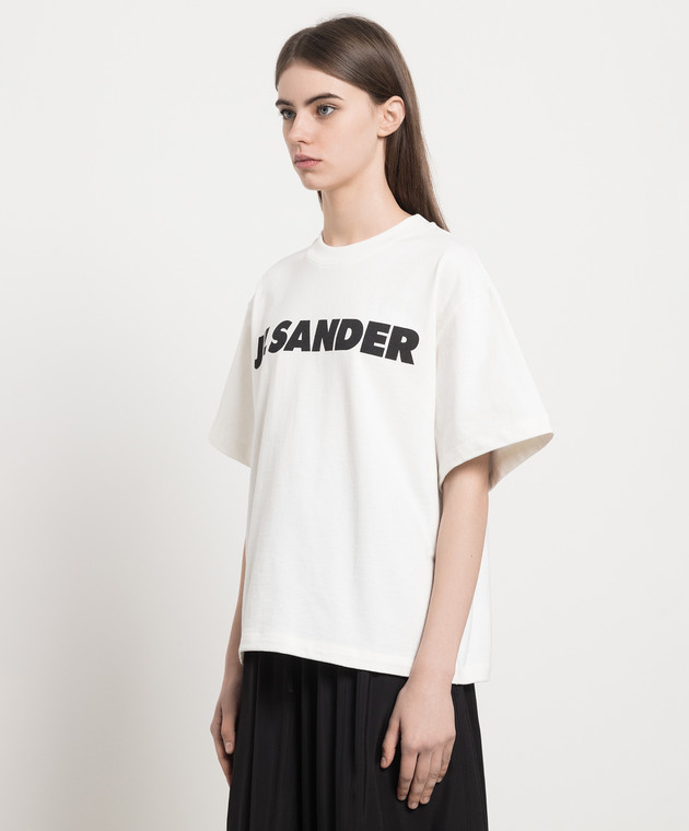 Jil Sander - White t-shirt with contrasting logo print