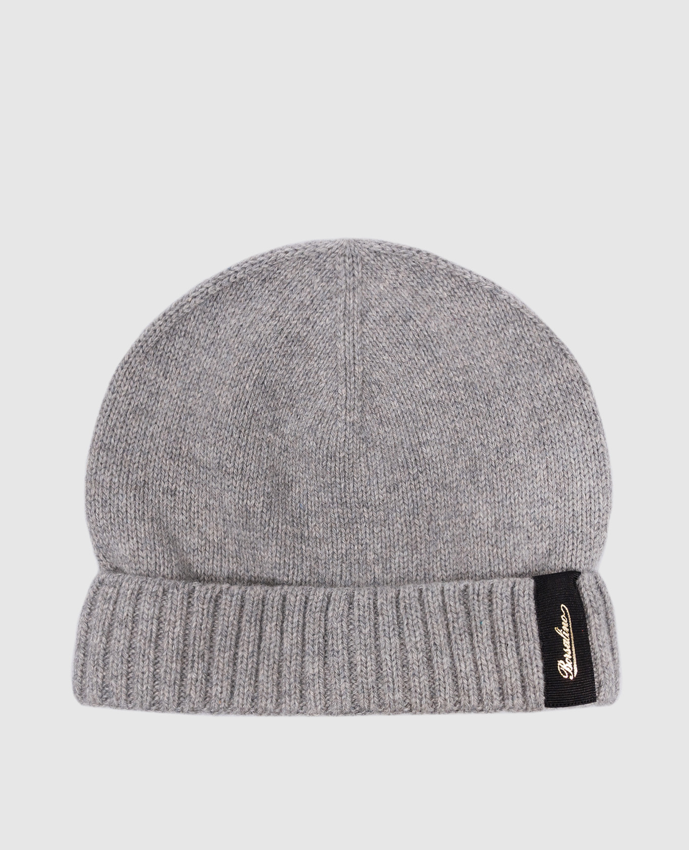 

Gray cashmere hat with logo Borsalino, Grey