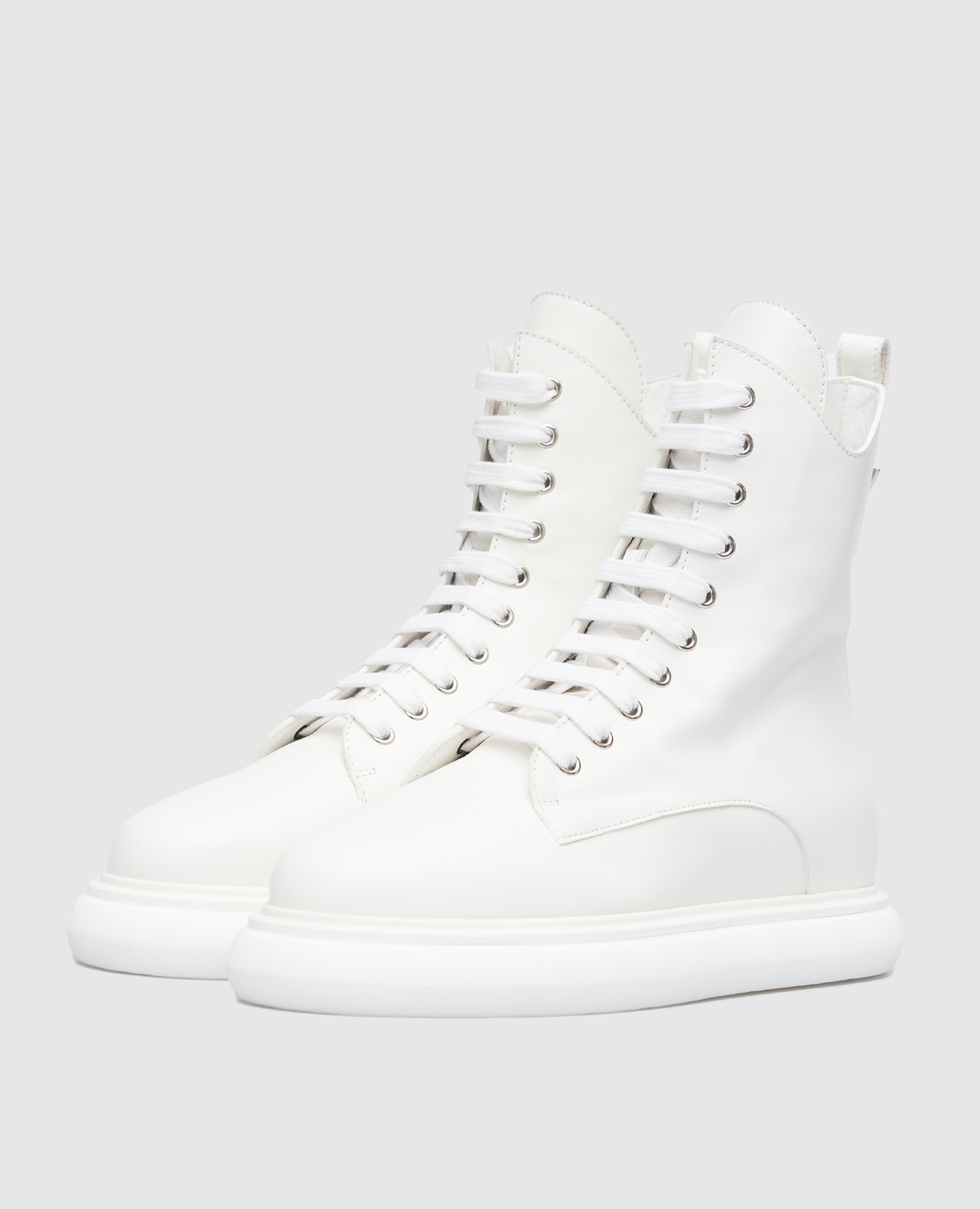 Selene white leather boots The Attico 2