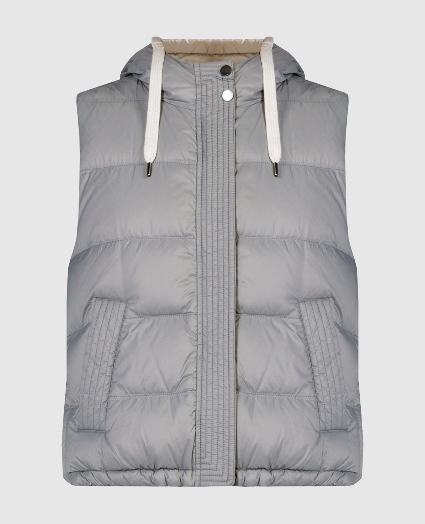 

Gray down vest with monil chain Brunello Cucinelli, Grey