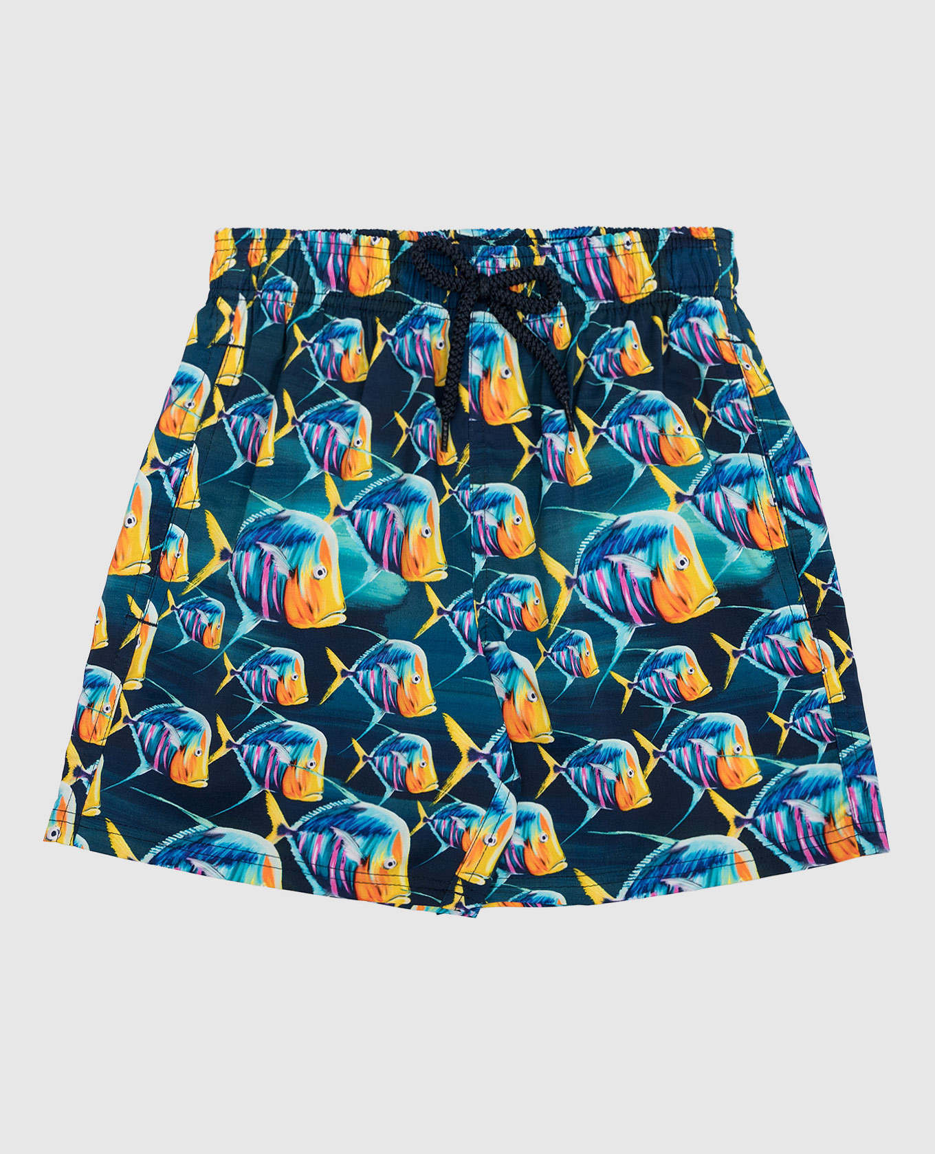 Children's blue joris swimming shorts in a print vilebrequin