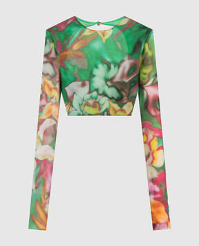 The Andamane Green blouse with an open back TM130909BTNP196