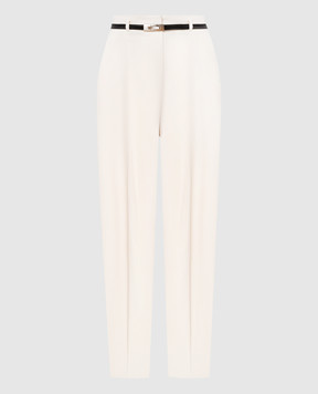 Max Mara Briose white wool trousers BRIOSE