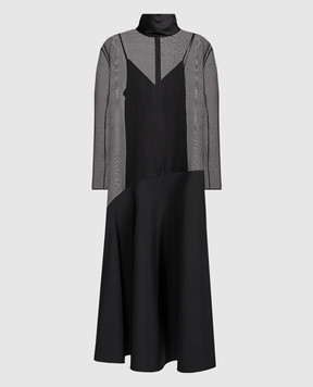 Khaite Bellamy black combination dress 5365384W384