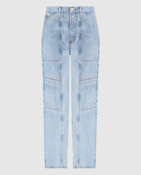 AGOLDE Blue cargo jeans with a distressed effect A91201535