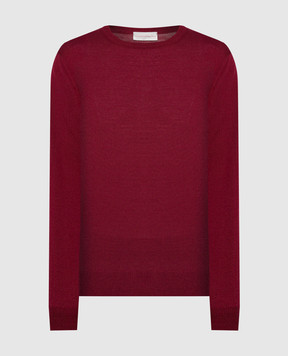 Cashmere&Whiskey Burgundy jumper made of wool 92392