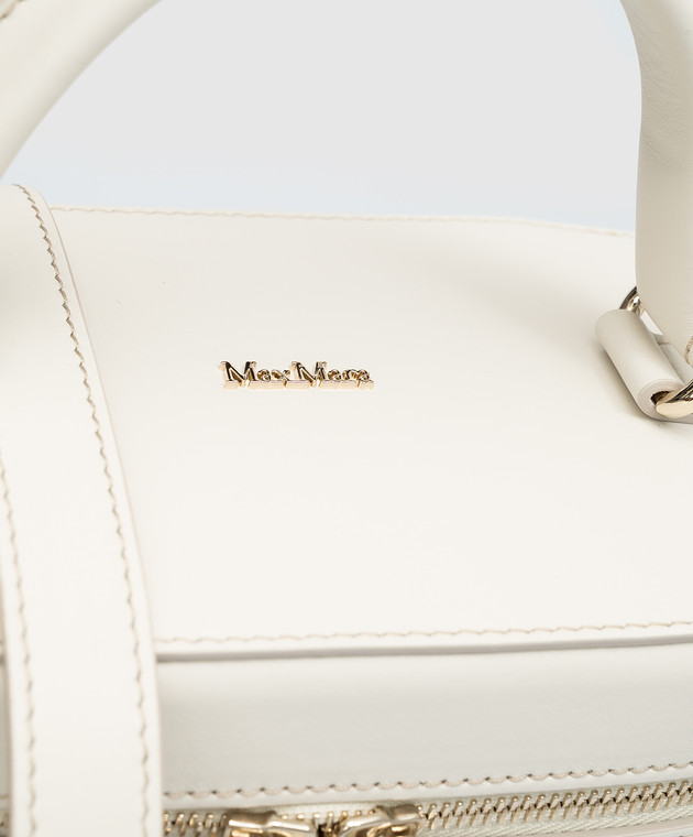 Max Mara WeiBe Ledertasche mit Logo VANITY online kaufen bei Symbol