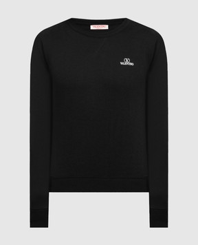Valentino Black sweatshirt with contrasting print 1V3MF23D8NW