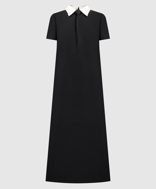valentino black dress white collar Valentino // Black & White Round Collar Dress – VSP Consignment