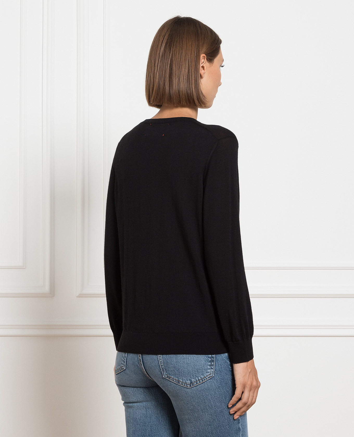 

Black wool, silk and cashmere jumper Babe Pay Pls