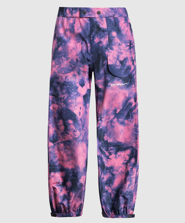 Tie Dye Tuta Palm Angels Uomo Viola Pantaloncino Palm Palm Angels