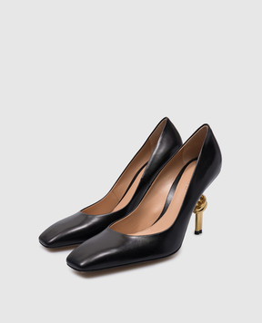 Bottega Veneta Black leather boats with shaped heels 775474VBSF0
