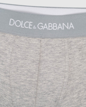 Dolce&Gabbana Children's set of gray hippie panties with a logo L4J701G7OCT