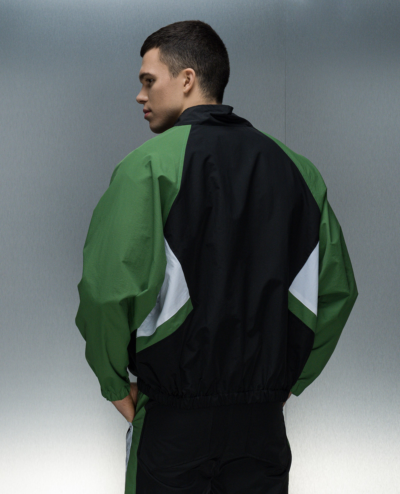 Black windbreaker with contrasting inserts Rhude 4