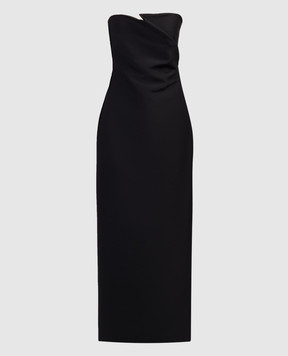 The Row Black wool and silk Bardon dress 7369W2615