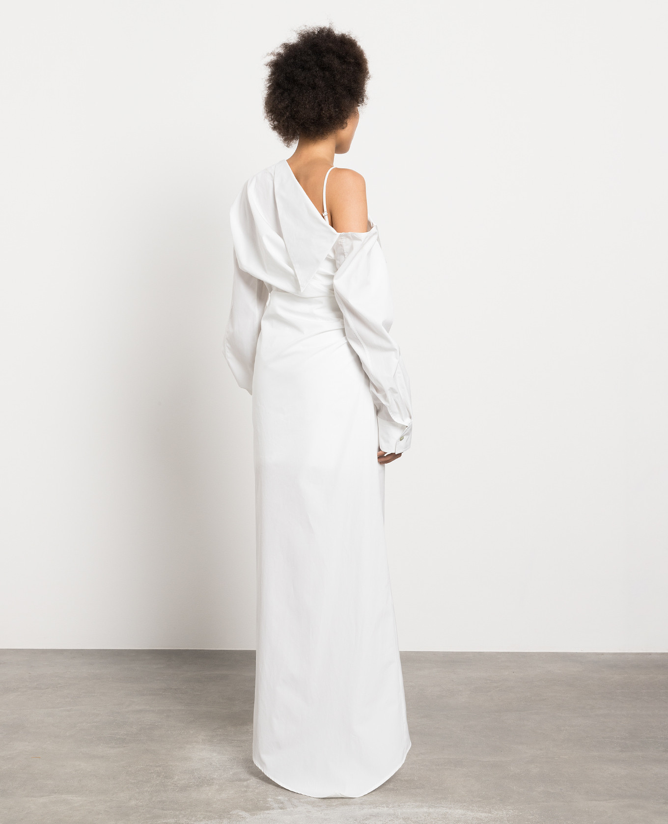 

White dress-shirt of asymmetric cut Off-White