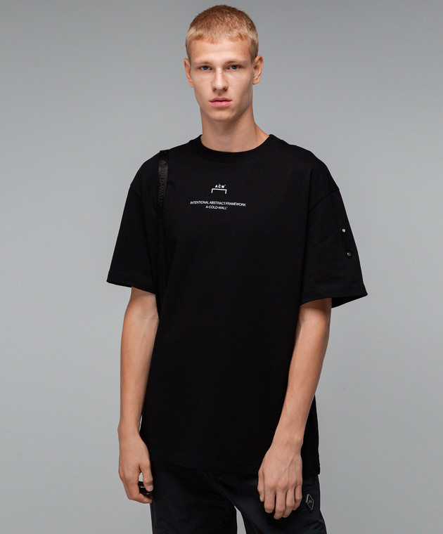 A Cold Wall - T-shirt SS Brutalist noir avec logo imprimé