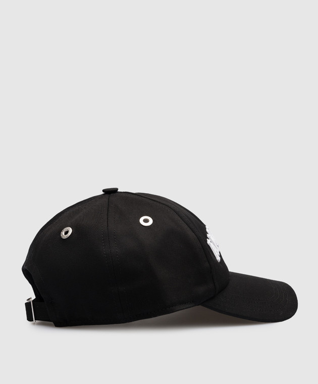 キャップ AMI PARIS Logo Embroidered Ball Cap Black UCP206CO0020001 UC Ami Paris - Black cap with contrasting logo embroidery
