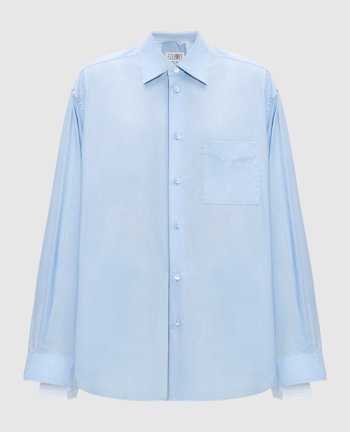 Blue shirt with contrasting inserts maison margiela mm6