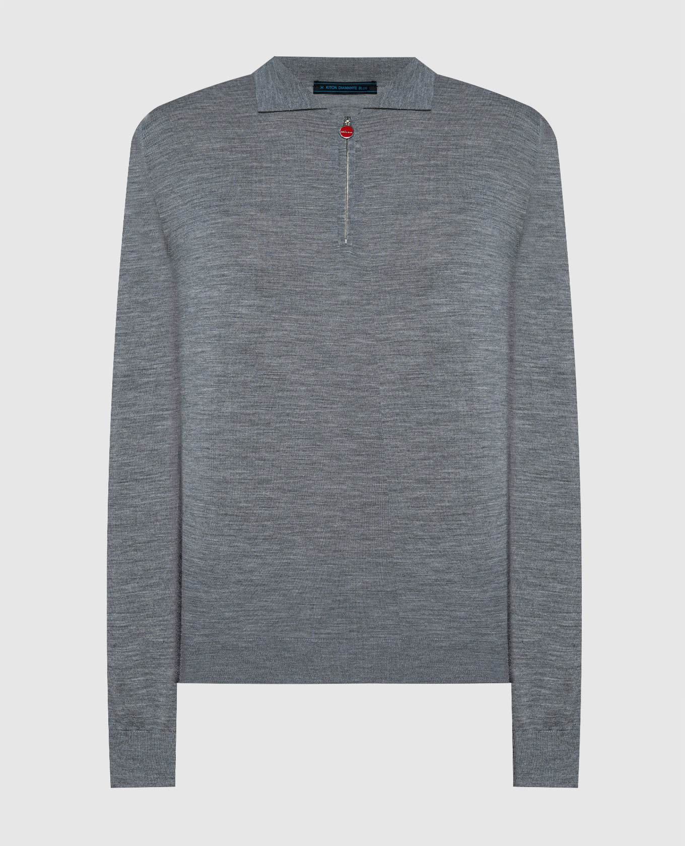 

Gray wool polo shirt Kiton, Серый
