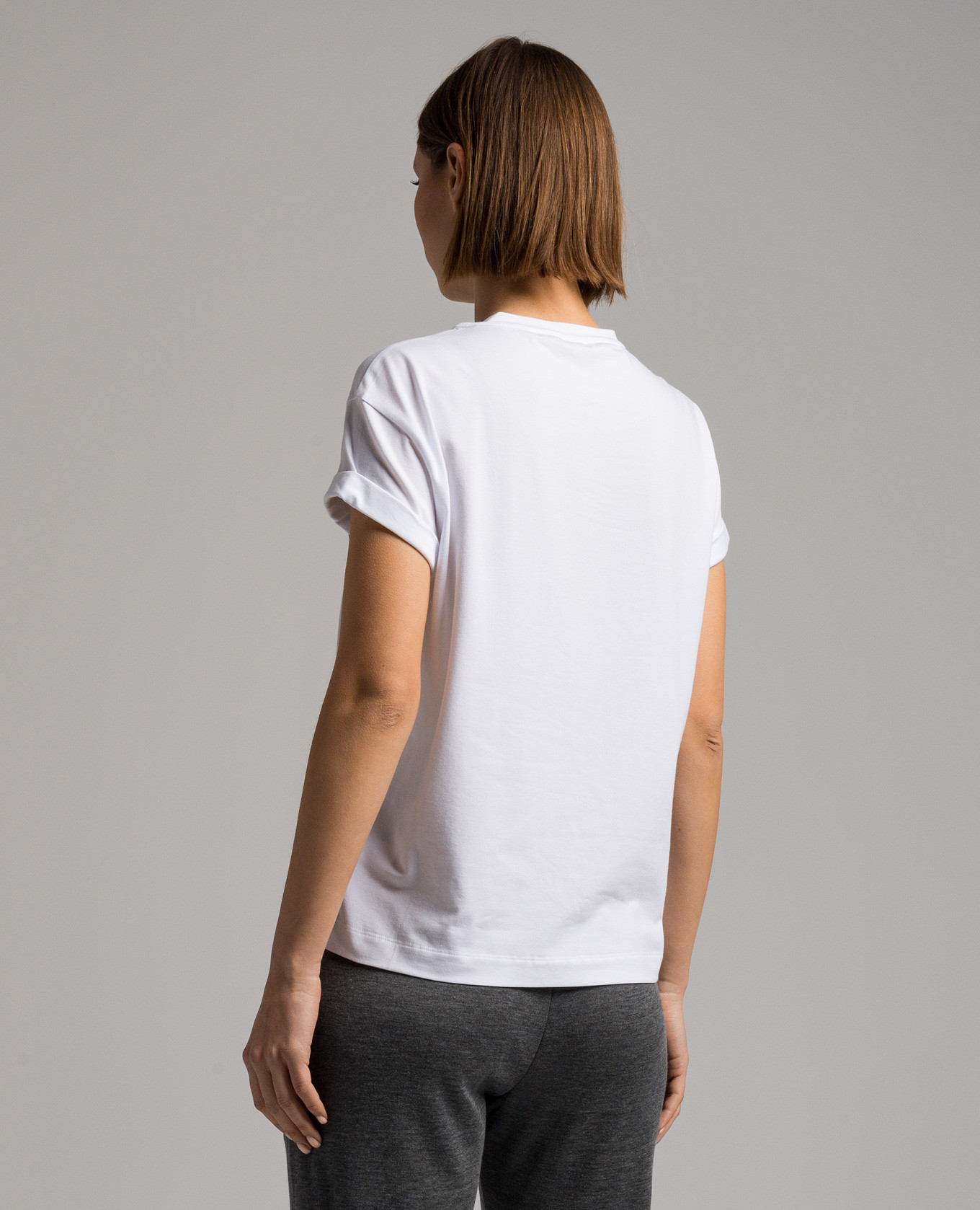 

White t-shirt with monil chain Brunello Cucinelli