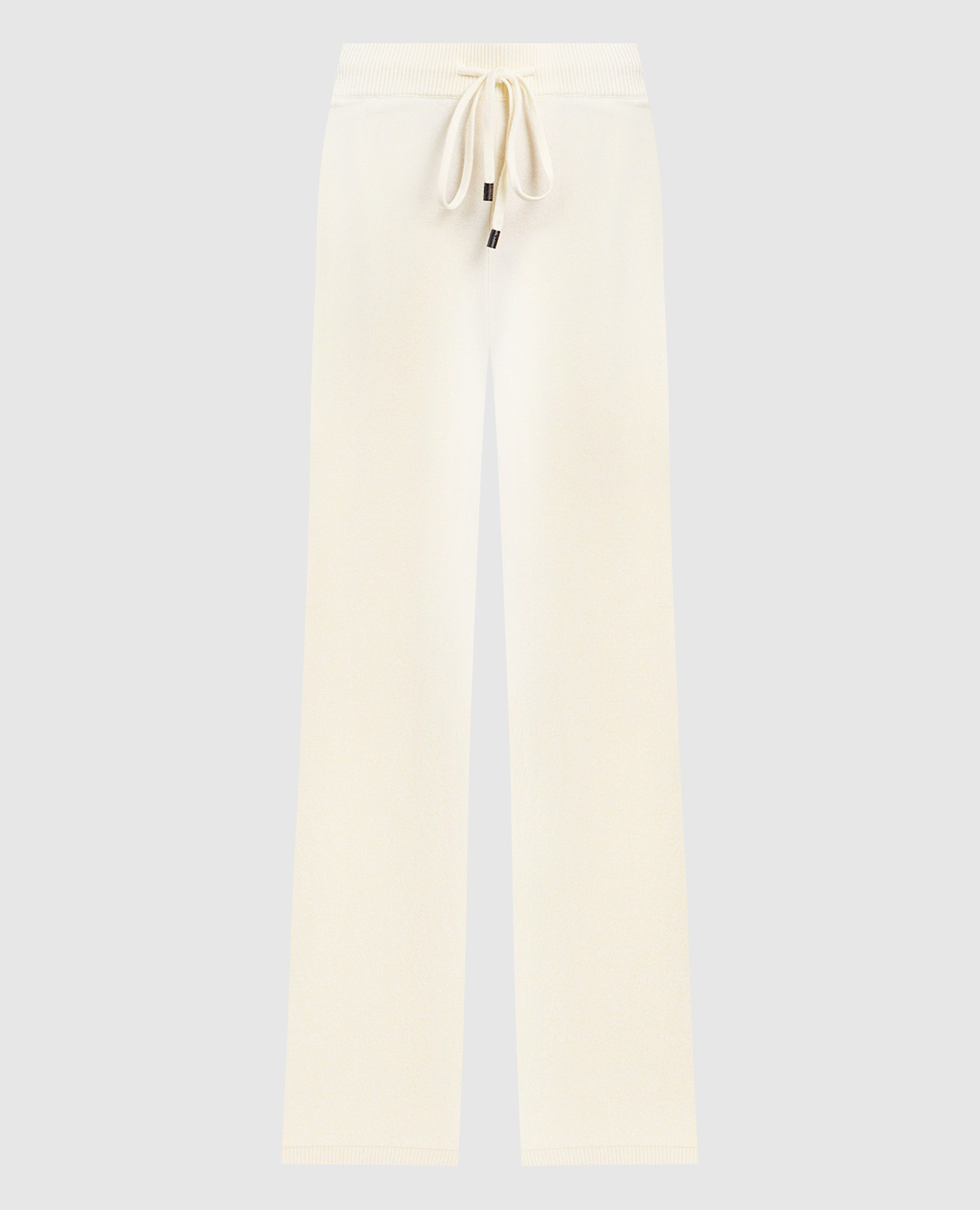 Yellow pants made of wool, silk and cashmere