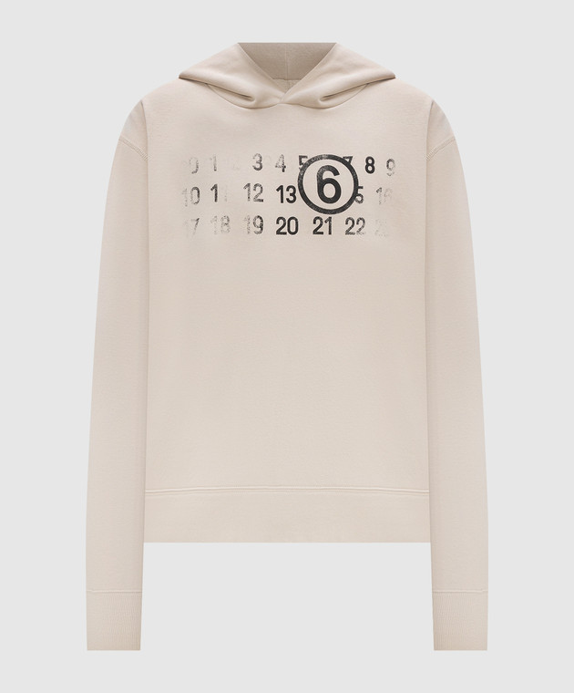 MM6 Maison Margiela ロゴプリントフーディー 関税込みMM6 Maison Margiela ブルー ロゴプリント フーディ