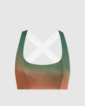 Philosophy di Lorenzo Serafini Green top with Tie Dye print A08080741