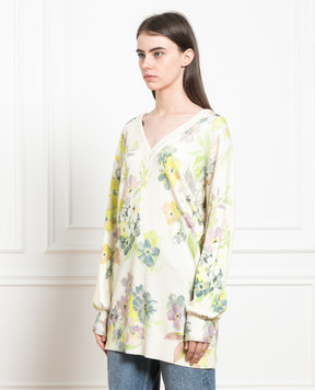 Twinset Beige pullover in floral print 232TP3566