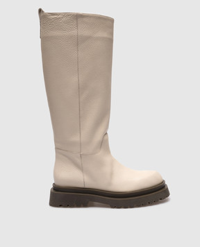 Laura Bellariva Beige leather boots P9107