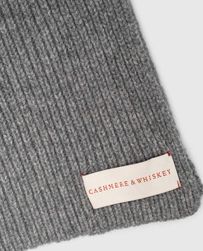 Cashmere&Whiskey Gray cashmere scarf AU1901305341MI