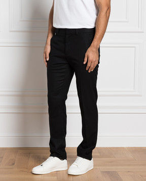 Agnona Black pants made of wool and cashmere T706U1YU1116