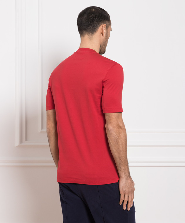 Brunello Cucinelli - Rotes T-Shirt mit „Dream out Loud“-Aufdruck