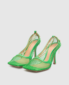 Bottega Veneta Green combination shoes with a chain 578321VBPS1