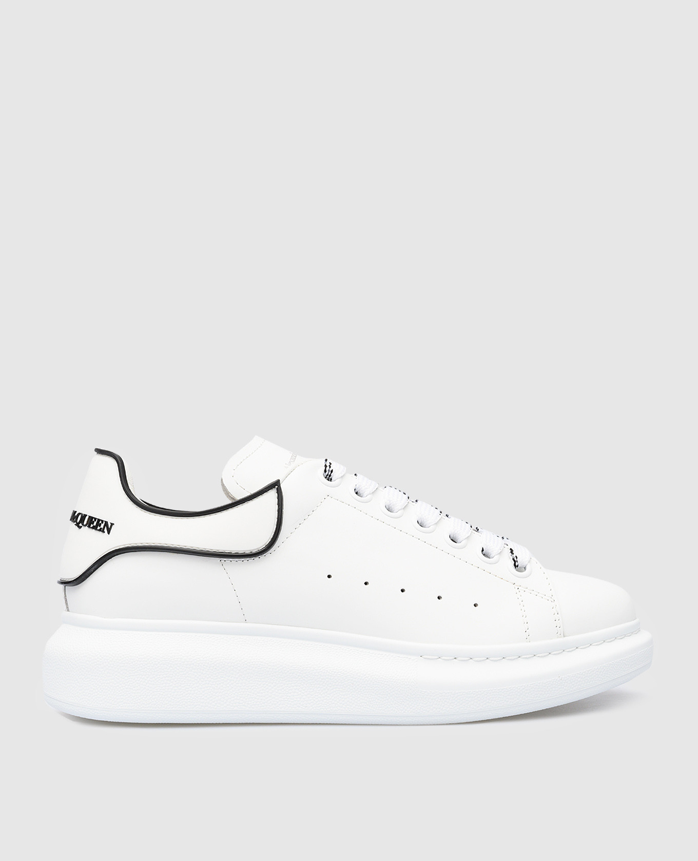 Alexander McQueen - White leather sneakers with contrasting