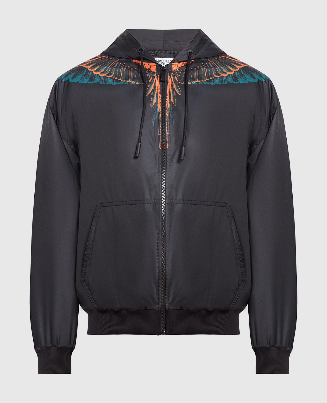 Marcelo Burlon - Black jacket with LINES WINGS print 