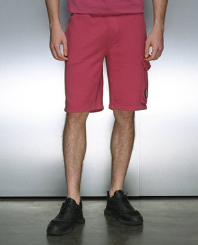C.P. Company Burgundy shorts with a logo MSB101A110044R