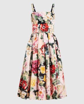 Dolce&Gabbana Floral printed silk midi dress F67N0THS10F