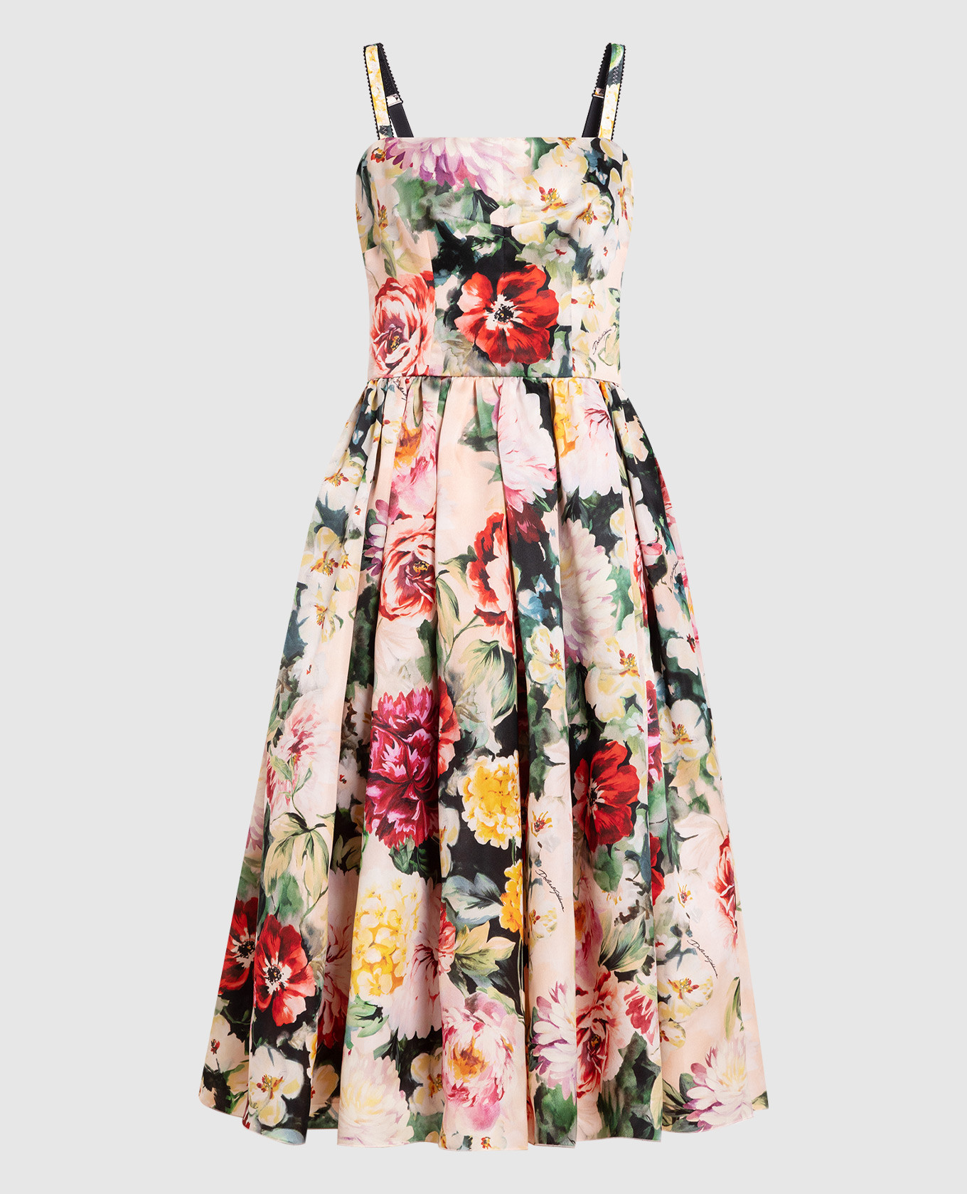 

Floral printed silk midi dress Dolce&Gabbana, White