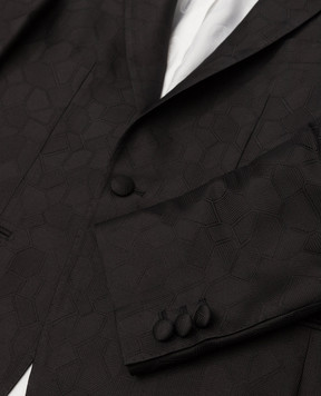 Stefano Ricci Children's black patterned silk jacket Y4RF372000HC3094