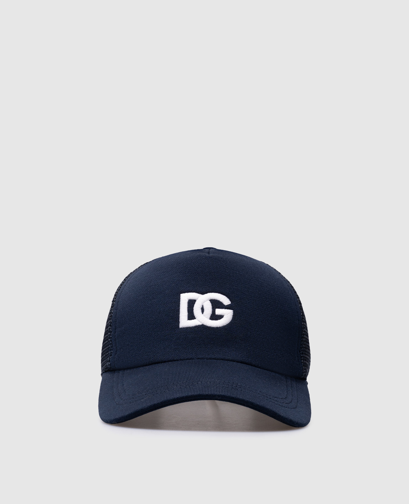Blue cap with logo monogram embroidery dolce&gabbana